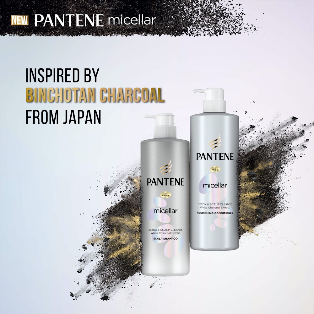 Buy Pantene Pro V Blends Micellar Charcoal Shampoo 530ml Online at